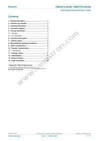 74HCT573DB-Q100J Datasheet Page 17