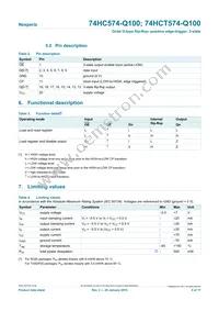 74HCT574D-Q100 Datasheet Page 4