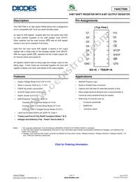 74HCT595T16-13 Datasheet Cover