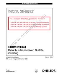74HCT640D Datasheet Cover