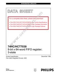 74HCT7030D Datasheet Cover