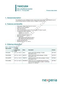 74HCU04DB Datasheet Cover