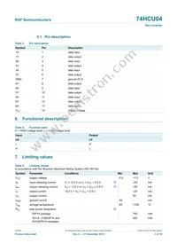 74HCU04N Datasheet Page 3