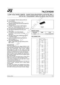 74LCX16240TTR Datasheet Cover