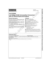 74LCX32500GX Datasheet Cover