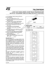 74LCXH16245TTR Datasheet Cover