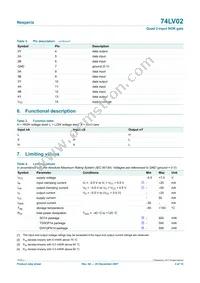 74LV02PW Datasheet Page 3