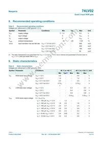 74LV02PW Datasheet Page 4