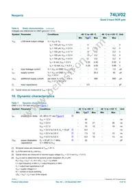 74LV02PW Datasheet Page 5