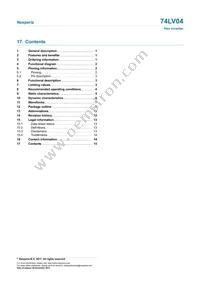 74LV04D/AUJ Datasheet Page 15