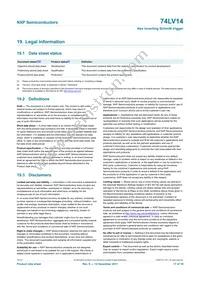 74LV14N Datasheet Page 17