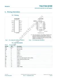 74LV164BQ-Q100X Datasheet Page 3