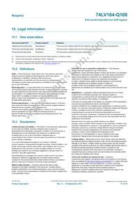 74LV164BQ-Q100X Datasheet Page 17