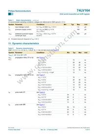 74LV164N Datasheet Page 8