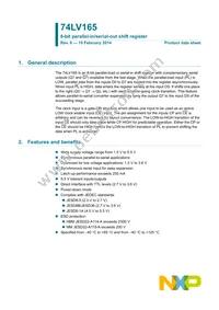 74LV165N Datasheet Cover