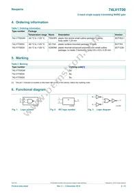 74LV1T00GXH Datasheet Page 2