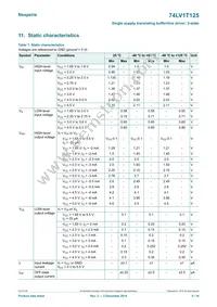 74LV1T125GXH Datasheet Page 5