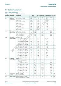 74LV1T34GXH Datasheet Page 5