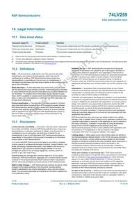 74LV259DB Datasheet Page 17