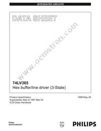 74LV365N Datasheet Cover