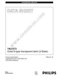 74LV373N Datasheet Cover