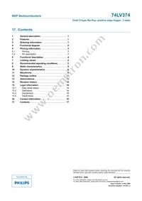 74LV374PW Datasheet Page 17