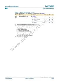 74LV4066N Datasheet Page 11