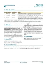 74LV4066N Datasheet Page 22