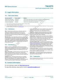 74LV573D Datasheet Page 17