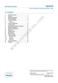 74LV574D Datasheet Page 17