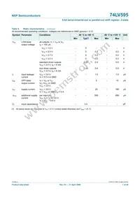 74LV595N Datasheet Page 7