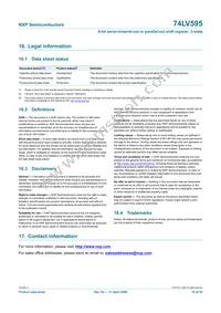 74LV595N Datasheet Page 19