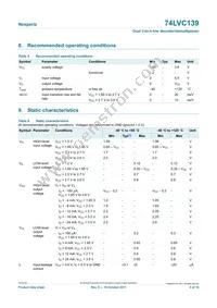 74LVC139PW/AUJ Datasheet Page 5