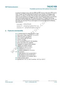 74LVC169D Datasheet Page 2