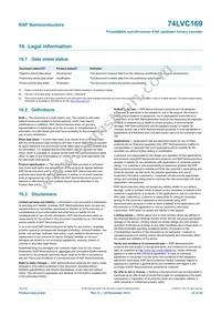 74LVC169D Datasheet Page 22