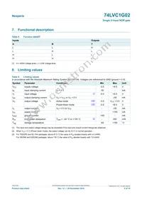 74LVC1G02GW Datasheet Page 4