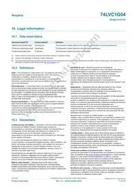 74LVC1G04GW Datasheet Page 17