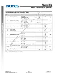 74LVC1G10FZ4-7 Datasheet Page 3