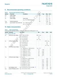 74LVC1G16GFH Datasheet Page 4