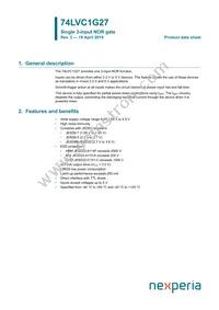 74LVC1G27GF Datasheet Cover