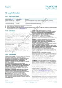 74LVC1G32GW Datasheet Page 17