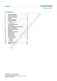 74LVC1GU04GN Datasheet Page 20