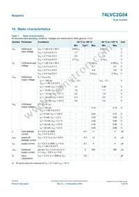 74LVC2G04GV Datasheet Page 5