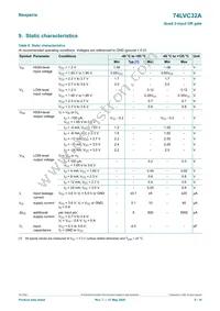 74LVC32APW/AUJ Datasheet Page 5