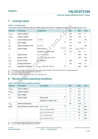 74LVC4T3144PWJ Datasheet Page 4