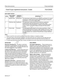 74LVC543ABQ Datasheet Page 18