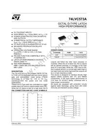 74LVC573ATTR Datasheet Cover