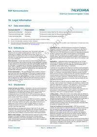 74LVC646APW Datasheet Page 21