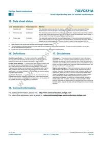 74LVC821ABQ Datasheet Page 19