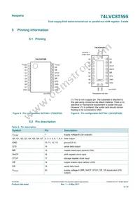 74LVC8T595PWJ Datasheet Page 4
